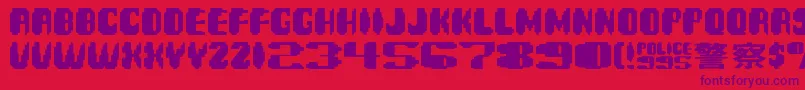 Spinner ffy Font – Purple Fonts on Red Background