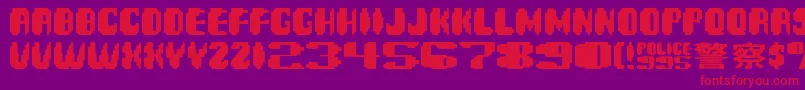 Spinner ffy Font – Red Fonts on Purple Background
