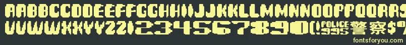 Spinner ffy Font – Yellow Fonts on Black Background