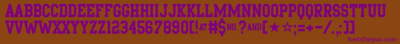 PornStarAcademy Font – Purple Fonts on Brown Background