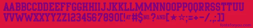 PornStarAcademy Font – Purple Fonts on Red Background
