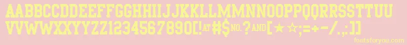 PornStarAcademy Font – Yellow Fonts on Pink Background