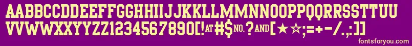 PornStarAcademy Font – Yellow Fonts on Purple Background