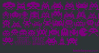 Invaders font – Purple Fonts On Black Background