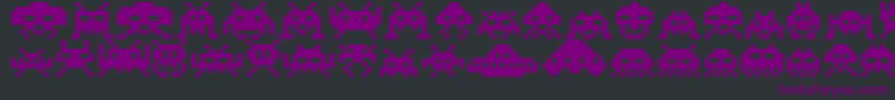 Invaders Font – Purple Fonts on Black Background