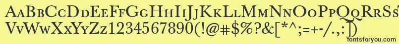 Jbaskervilletcaps Font – Black Fonts on Yellow Background