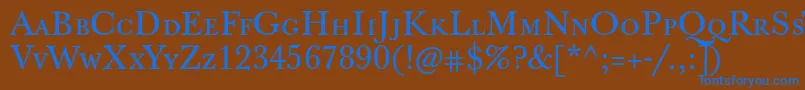 Jbaskervilletcaps Font – Blue Fonts on Brown Background