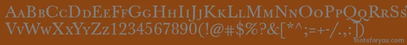 Więcej informacji o czcionce Jbaskervilletcaps Czcionka Jbaskervilletcaps – szare czcionki na brązowym tle