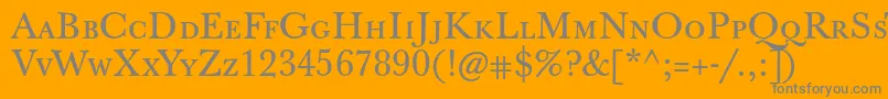 Jbaskervilletcaps Font – Gray Fonts on Orange Background
