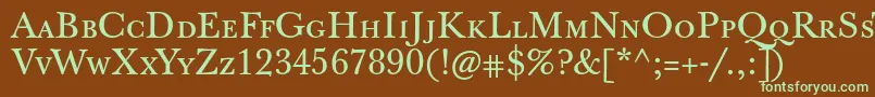 Jbaskervilletcaps Font – Green Fonts on Brown Background