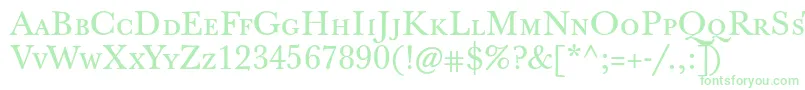 フォントJbaskervilletcaps – 緑のフォント