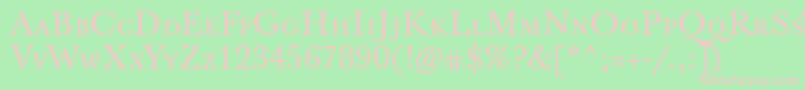 Jbaskervilletcaps Font – Pink Fonts on Green Background