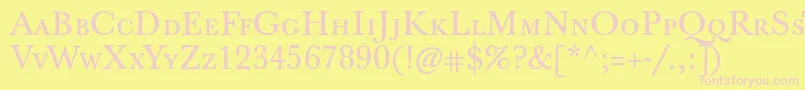 Jbaskervilletcaps Font – Pink Fonts on Yellow Background