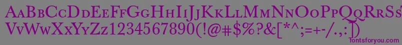 Jbaskervilletcaps Font – Purple Fonts on Gray Background