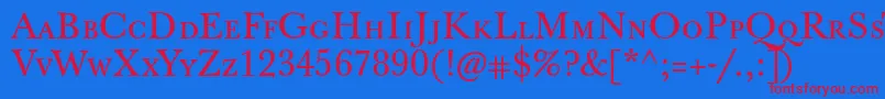 Jbaskervilletcaps Font – Red Fonts on Blue Background