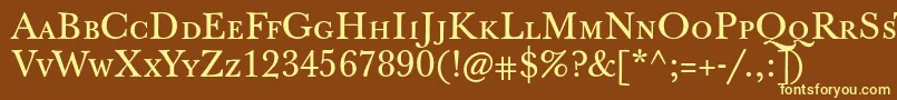 Jbaskervilletcaps Font – Yellow Fonts on Brown Background