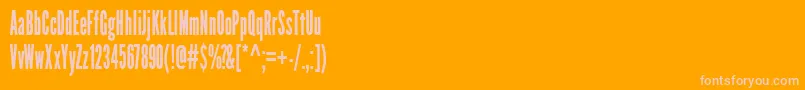 LeaguegothicCondensedRegularWebfont Font – Pink Fonts on Orange Background