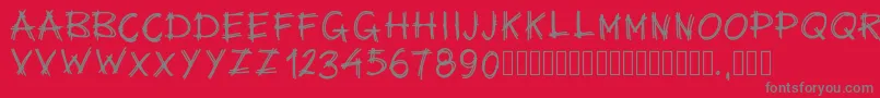 Pwsurvival Font – Gray Fonts on Red Background