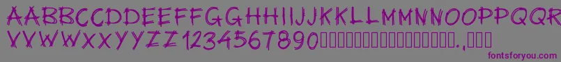 Pwsurvival Font – Purple Fonts on Gray Background