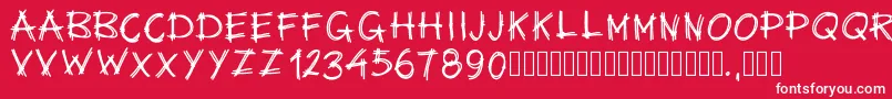 Pwsurvival Font – White Fonts on Red Background