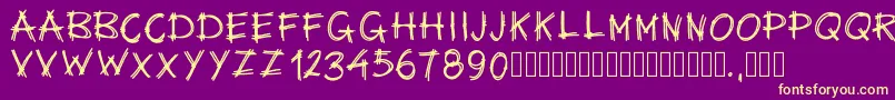More about Pwsurvival Font Pwsurvival Font – Yellow Fonts on Purple Background