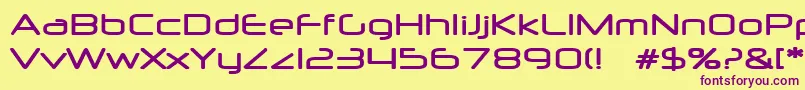 Ft30Medium Font – Purple Fonts on Yellow Background