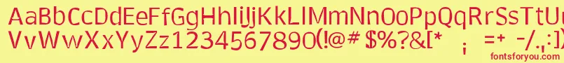 Bounce Font – Red Fonts on Yellow Background