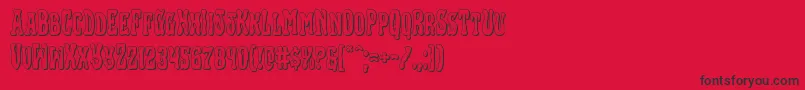 Blackgunk3D Font – Black Fonts on Red Background