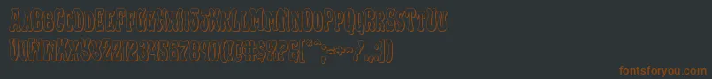 Blackgunk3D-fontti – ruskeat fontit mustalla taustalla