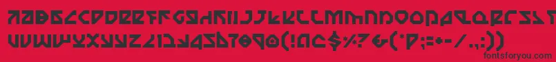 フォントNostro – 赤い背景に黒い文字