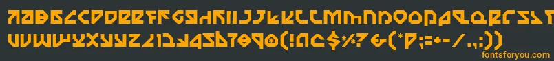 フォントNostro – 黒い背景にオレンジの文字