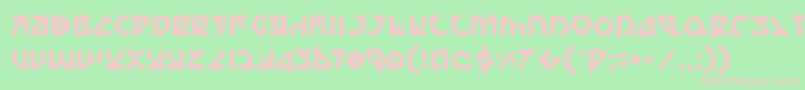 フォントNostro – 緑の背景にピンクのフォント