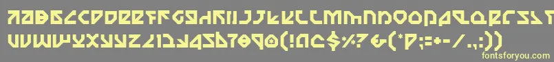 フォントNostro – 黄色のフォント、灰色の背景