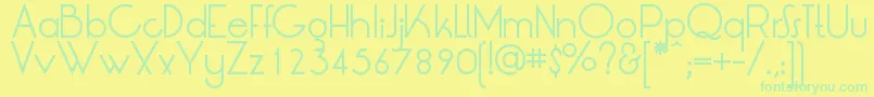 Czcionka LtOksana – zielone czcionki na żółtym tle