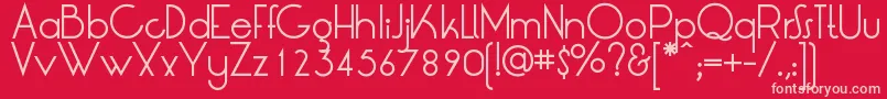 LtOksana Font – Pink Fonts on Red Background