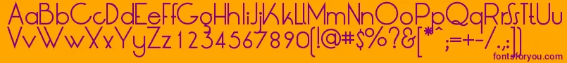 LtOksana Font – Purple Fonts on Orange Background