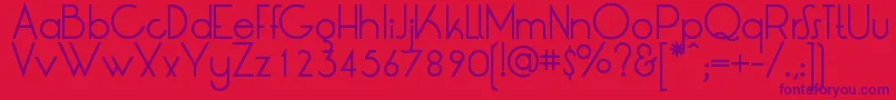 LtOksana Font – Purple Fonts on Red Background