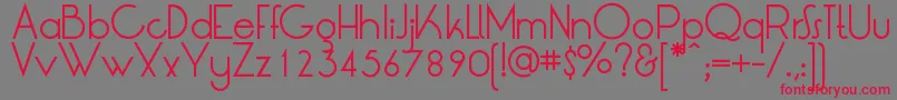 フォントLtOksana – 赤い文字の灰色の背景