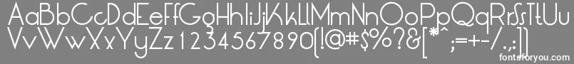 フォントLtOksana – 灰色の背景に白い文字