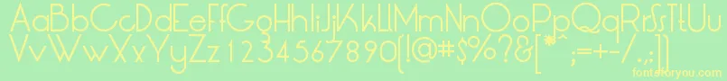 Шрифт LtOksana – жёлтые шрифты на зелёном фоне
