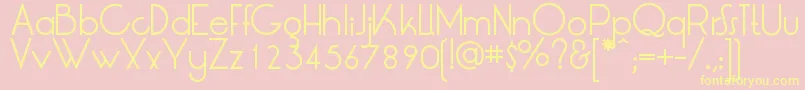 LtOksana-Schriftart – Gelbe Schriften auf rosa Hintergrund