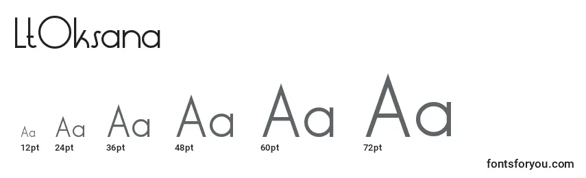 LtOksana Font Sizes
