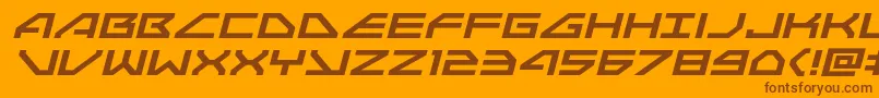Neonavyexpandital-Schriftart – Braune Schriften auf orangefarbenem Hintergrund