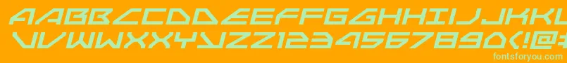 Weitere Informationen zur Neonavyexpandital-Schriftart Neonavyexpandital-Schriftart – Grüne Schriften auf orangefarbenem Hintergrund