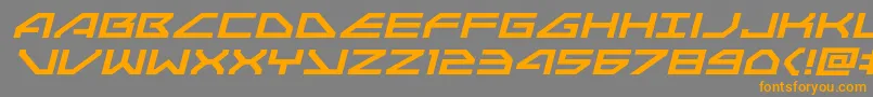 Neonavyexpandital-Schriftart – Orangefarbene Schriften auf grauem Hintergrund