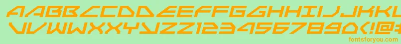 Neonavyexpandital Font – Orange Fonts on Green Background