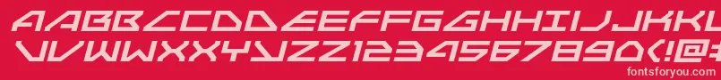 フォントNeonavyexpandital – 赤い背景にピンクのフォント