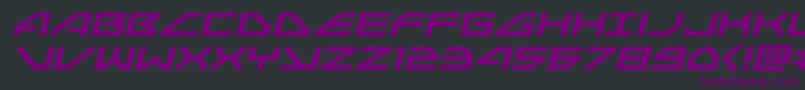 Neonavyexpandital-Schriftart – Violette Schriften auf schwarzem Hintergrund