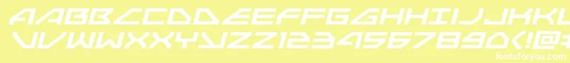 Neonavyexpandital Font – White Fonts on Yellow Background