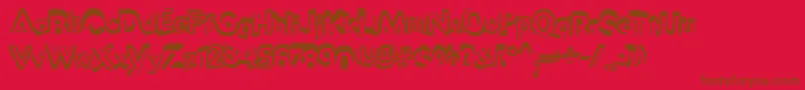 fuente Unsight – Fuentes Marrones Sobre Fondo Rojo